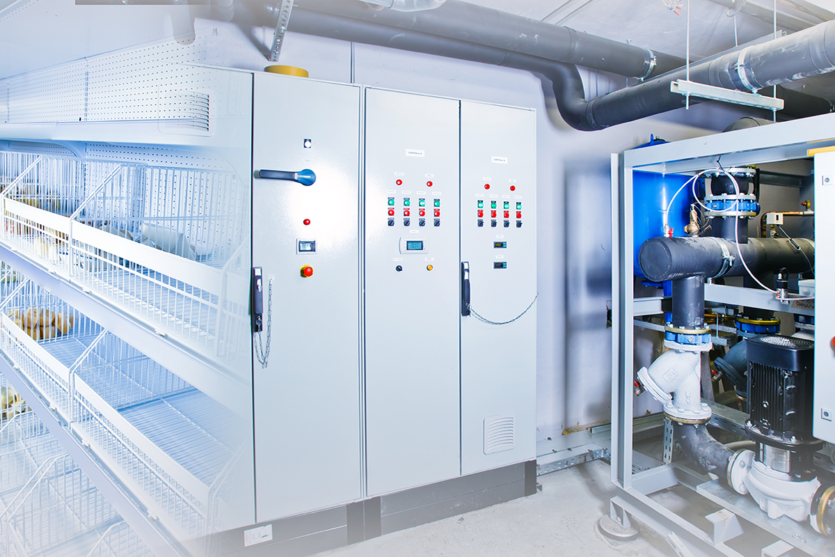 Refrigeration. Refrigeration chamber for food storage. Racks in the refrigerator. Refrigerator control system. Engine in the cooling chamber shield for controlling freezer. Equipment for restaurants